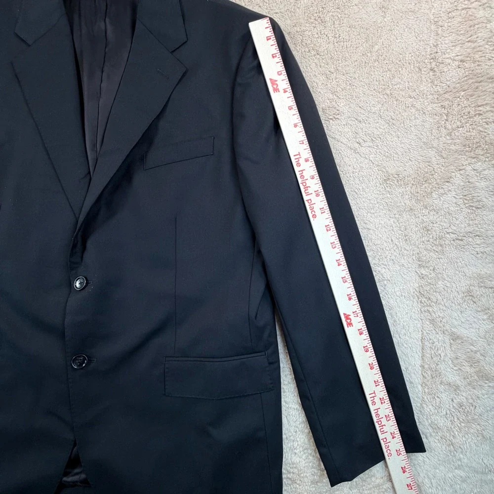 J.Crew Mens Size 44R Crosby Suit Jacket Black Loro Piana Italian Wool BM161 NWT